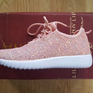 Liliana pink glitter sneaker size 5.5 NBW